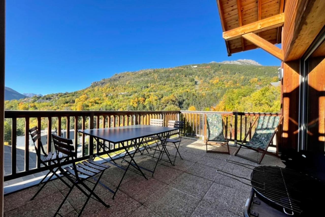 Large Chalet With Terrace And View In Briancon Apartment Ngoại thất bức ảnh
